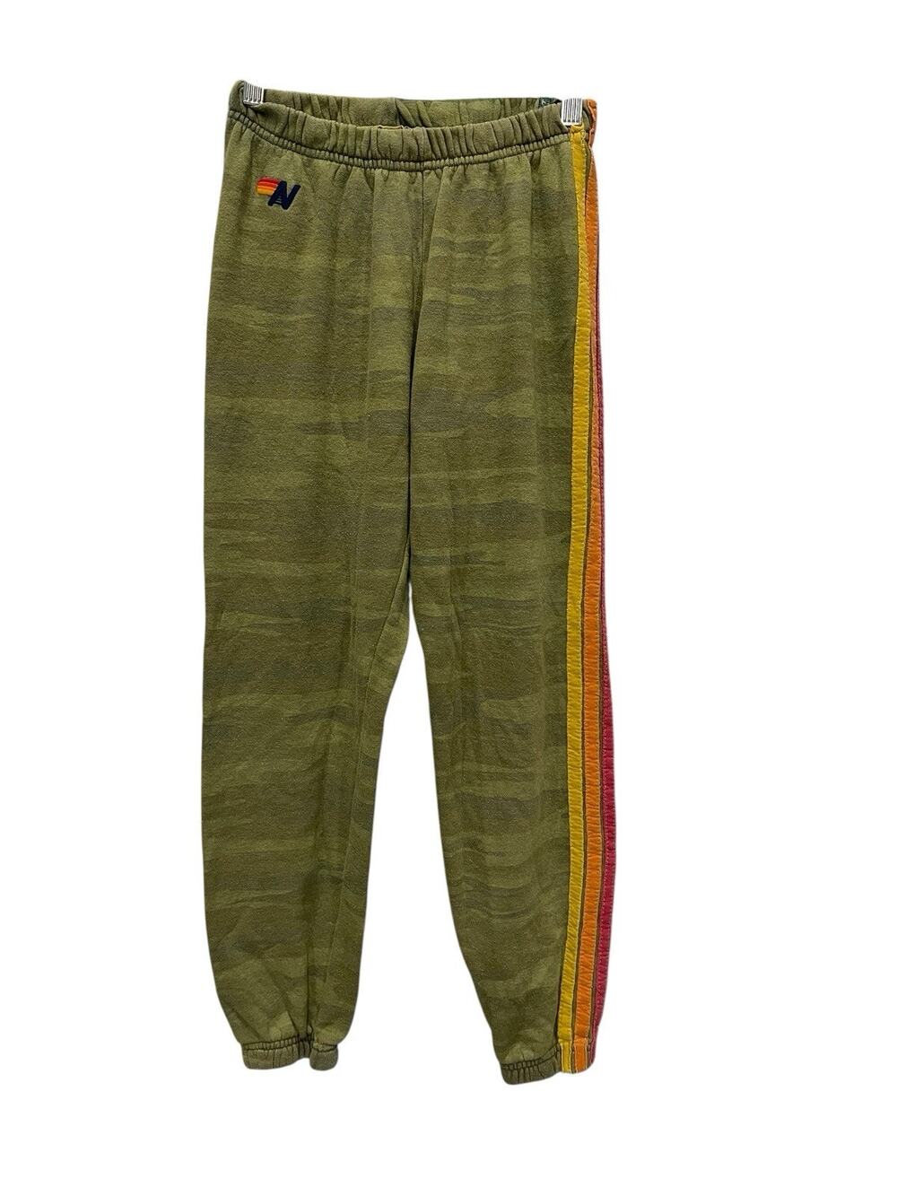 Aviator Nation 5 Stripe Camo Jogger Sweatpants Pants Womens XS